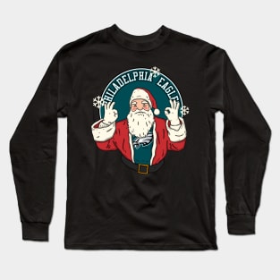 Santa Claus Loves Philadelphia Eagles Long Sleeve T-Shirt